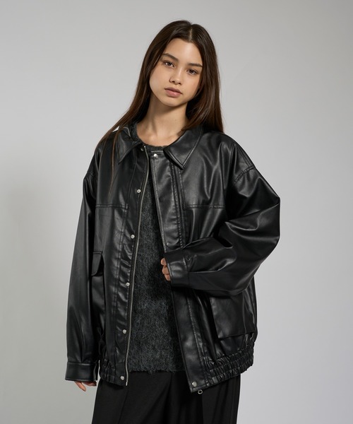 セール】VINTAGE LIKE ARTIFICIAL GRAIN BLOUSON/ヴィンテージライク合