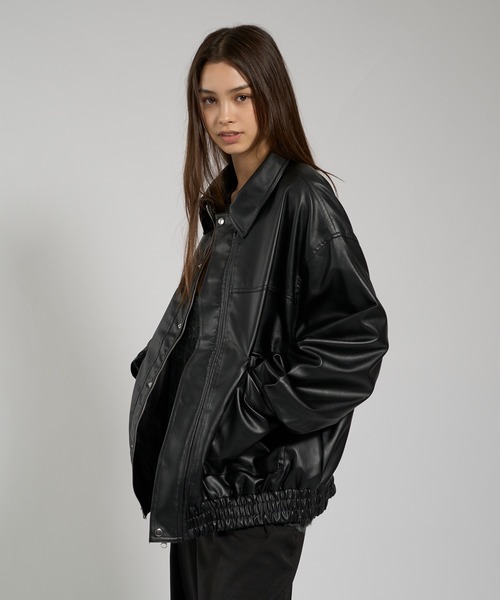 セール】VINTAGE LIKE ARTIFICIAL GRAIN BLOUSON/ヴィンテージライク合