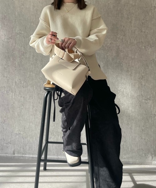 H.TOKYO(エイチトウキョウ)の「H.TOKYO × mimi / サイドリボン カーゴパンツ(カーゴパンツ・レディース・モカ/ブラック/ベージュ・FREE)」の11枚目の写真