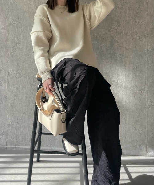 H.TOKYO(エイチトウキョウ)の「H.TOKYO × mimi / サイドリボン カーゴパンツ(カーゴパンツ・レディース・モカ/ブラック/ベージュ・FREE)」の13枚目の写真