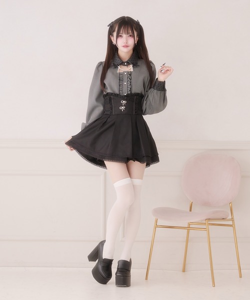 Pal elfy（パルエルフィー）の「千鳥チェックブラウス/地雷系 量産型（シャツ/ブラウス・レディース・ブラック系その他/ブラック・フリー）」の14枚目の写真