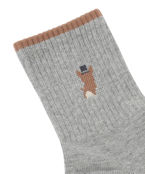 MACKINTOSH PHILOSOPHY(マッキントッシュ フィロソフィー)の「【WEB&一部店舗限定】コーギーワンポイントソックス(ソックス/靴下・レディース・グレー系その他2/ベージュ/オフホワイト・FREE)」の5枚目の写真
