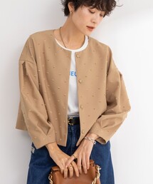 NOLLEY’S | ウォッシャブルドットツッキリジャガード羽織ブラウス(ブルゾン)