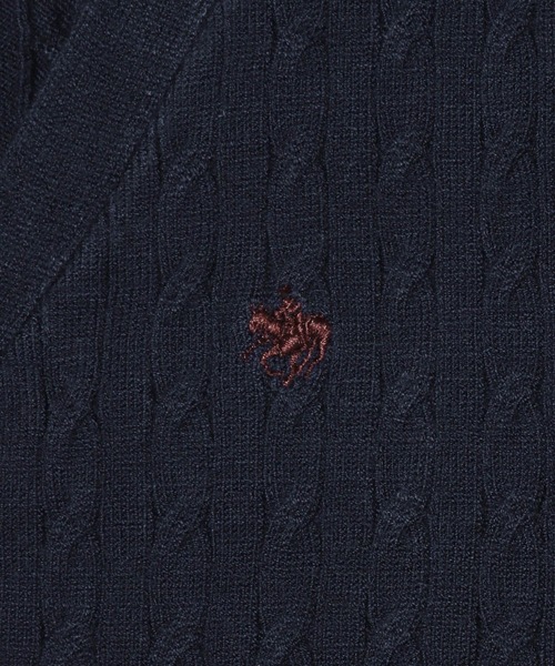 カーディガン 「POLO BCS(ポロ・ビーシーエス)」ケーブルVネックカーディガン　148970 レディース セール】【POLO BCS(ポロ・ビーシーエス)】ケーブルVネック