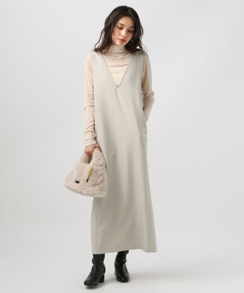 【セール】Vネックジャンパースカート（ジャンパースカート）｜BAYFLOW（ベイフロー）