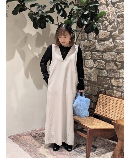 【セール】Vネックジャンパースカート（ジャンパースカート）｜BAYFLOW（ベイフロー）