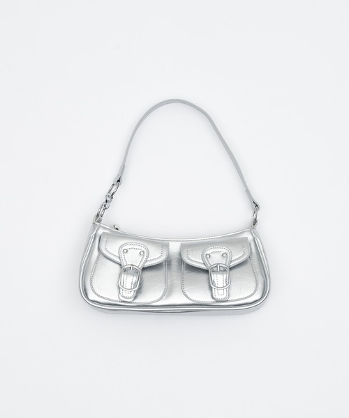 17HR（セブンティーンアワーズ）の「2wayダブルポケットバッグ（ショルダーバッグ・レディース・シルバー/ブラック/ブラウン・FREE）」の12枚目の写真