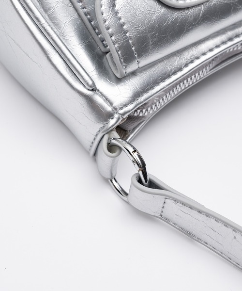 17HR（セブンティーンアワーズ）の「2wayダブルポケットバッグ（ショルダーバッグ・レディース・シルバー/ブラック/ブラウン・FREE）」の17枚目の写真