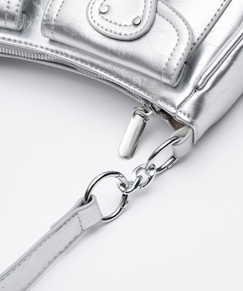 17HR（セブンティーンアワーズ）の「2wayダブルポケットバッグ（ショルダーバッグ・レディース・シルバー/ブラック/ブラウン・FREE）」の18枚目の写真