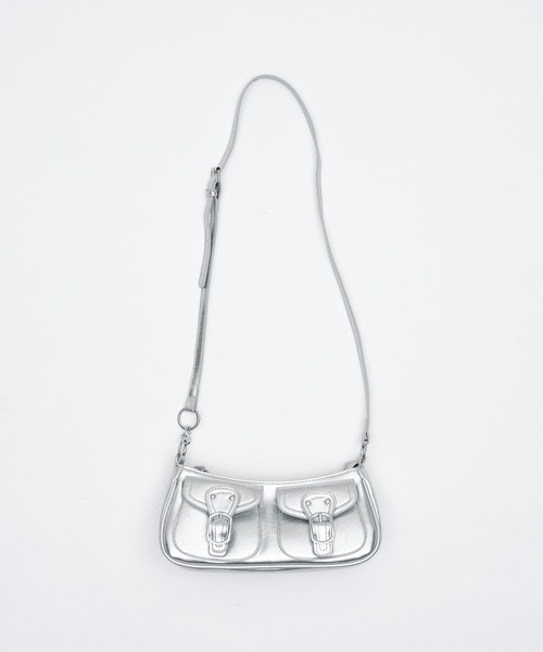 17HR（セブンティーンアワーズ）の「2wayダブルポケットバッグ（ショルダーバッグ・レディース・シルバー/ブラック/ブラウン・FREE）」の20枚目の写真