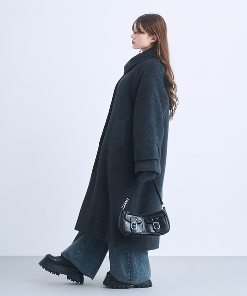 17HR（セブンティーンアワーズ）の「2wayダブルポケットバッグ（ショルダーバッグ・レディース・シルバー/ブラック/ブラウン・FREE）」の9枚目の写真