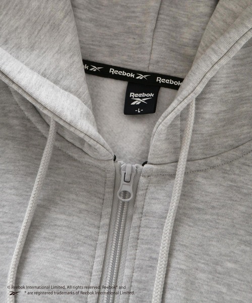 Reebok（リーボック）の「【REEBOK】 【別注】 左胸 ワンポイント ロゴ 刺繍 長袖 裏起毛 ジップパーカー（パーカー・レディース・オートミール/ネイビー/ブラック・MEDIUM/LARGE）」の22枚目の写真