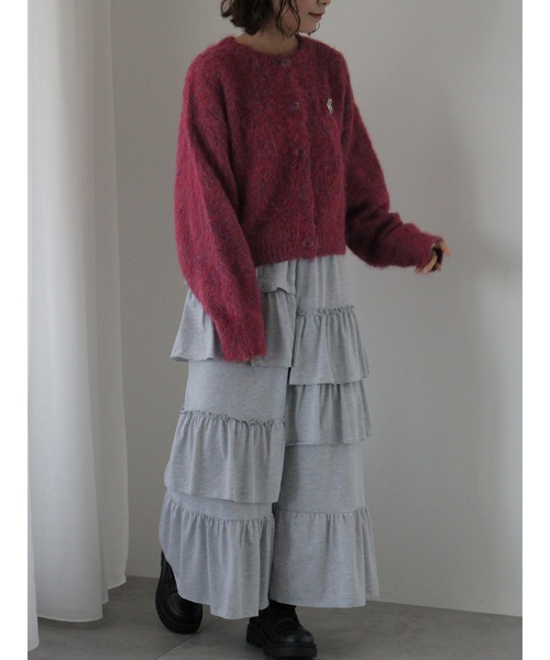 ehka sopo（エヘカソポ）の「ランダムティアードスカート（スカート・レディース・ブラック/グレー/モカ・F）」の14枚目の写真