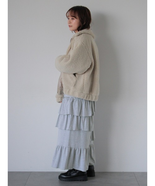 ehka sopo（エヘカソポ）の「ランダムティアードスカート（スカート・レディース・ブラック/グレー/モカ・F）」の19枚目の写真