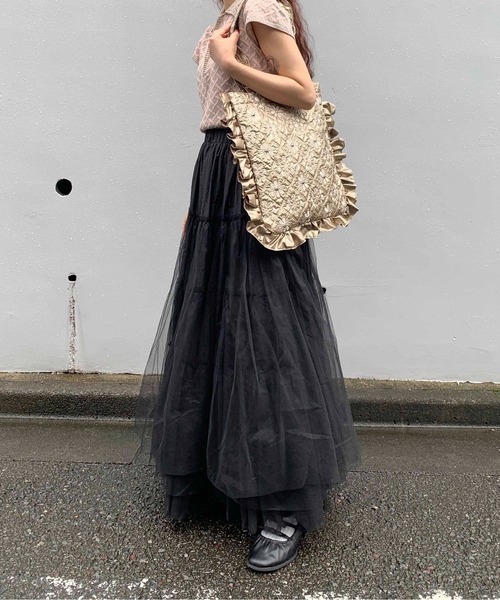 Casselini(キャセリーニ)の「Casselini(キャセリーニ)キルト刺繍トート(トートバッグ・レディース・ゴールド/シルバー/ブラック・FREE)」の8枚目の写真
