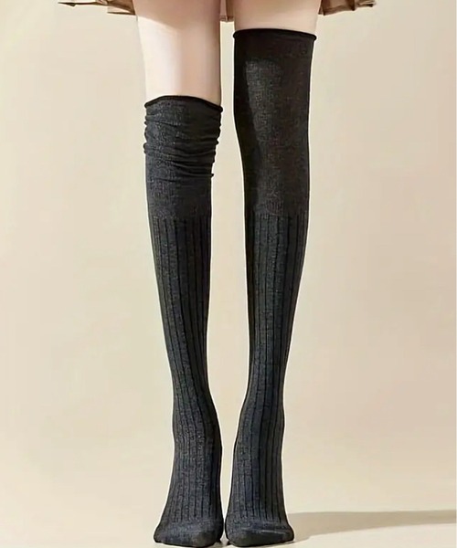 NOLITA LABORATORY（ノリータラボラトリー）の「【 NOLITA / ノリータ 】くしゅくしゅ オーバーニーハイ ソックス 靴下（ソックス/靴下・レディース・ブラック/グレー/ホワイト/ブラウン/アイボリー/ライトグレー/ベージュ・FREE）」の19枚目の写真