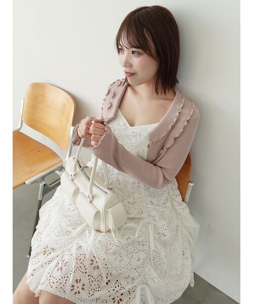 dazzlin ギャザーリボンミニワンピース ピンク(花柄) Mサイズ dazzlin ギャザーリボンミニワンピース ピンク(花柄) Mサイズ