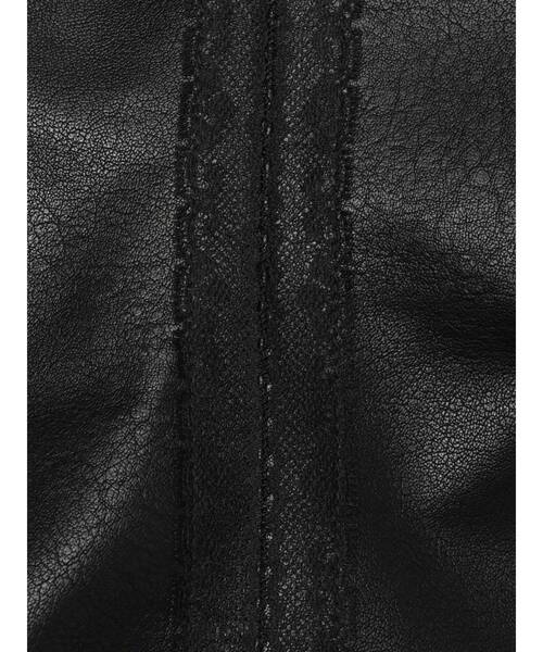 GYDA（ジェイダ）の「レースラインボリュームスリーブフェイクレザージャケット【SETUP着用可】（ブルゾン・レディース・ベージュ/ブラック/オフホワイト・FREE）」の4枚目の写真