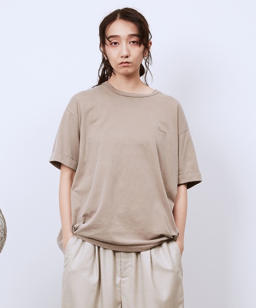 Dulcamara（ドゥルカマラ）の「ピグメントジャージーバルーンT（Tシャツ/カットソー・レディース・ブラック/ベージュ/グリーン・1/2/3）」の2枚目の写真