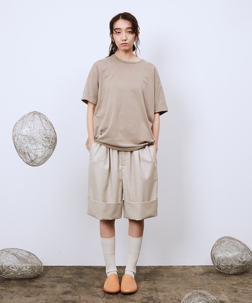 Dulcamara（ドゥルカマラ）の「ピグメントジャージーバルーンT（Tシャツ/カットソー・レディース・ブラック/ベージュ/グリーン・1/2/3）」の5枚目の写真