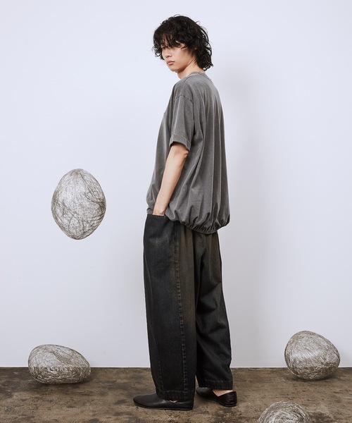 Dulcamara（ドゥルカマラ）の「ピグメントジャージーバルーンT（Tシャツ/カットソー・レディース・ブラック/ベージュ/グリーン・1/2/3）」の20枚目の写真