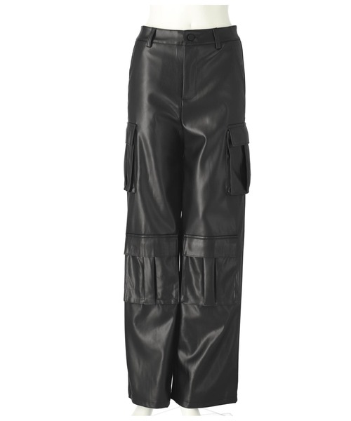 Settimissimo（セッティミッシモ）の「ITALY フェイクレザー カーゴパンツ（カーゴパンツ・レディース・ブラック・S）」の15枚目の写真