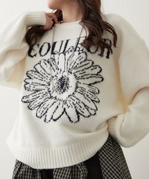 お花刺繍ニット