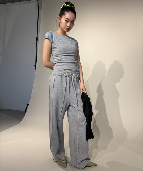 FUULLY STUDIO(フーリィーステューディオ)の「シアーベーシックTシャツ(Tシャツ/カットソー・レディース・ピンク/ライトブルー/ブラック/グレー/オフホワイト・FREE)」の17枚目の写真