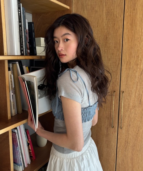FUULLY STUDIO(フーリィーステューディオ)の「シアーベーシックTシャツ(Tシャツ/カットソー・レディース・ピンク/ライトブルー/ブラック/グレー/オフホワイト・FREE)」の11枚目の写真