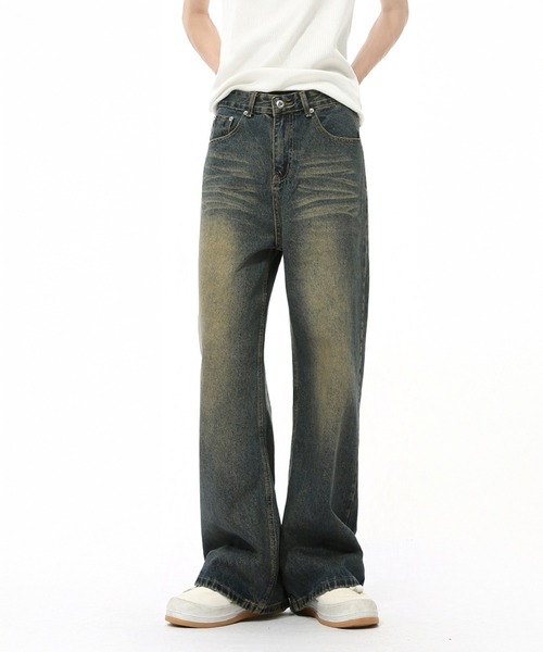【セール】オーバーダイセミワイドストレートデニム（デニムパンツ）｜CORPUS TOKYO（コーパス トーキョー）