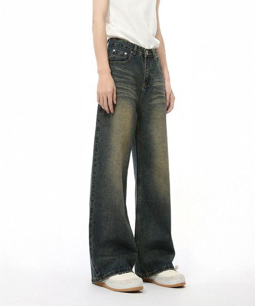 CORPUS TOKYO(コーパス トーキョー)の「オーバーダイセミワイドストレートデニム(デニムパンツ・メンズ・ブルー/ブラック/インディゴブルー・3/2/1/4)」の7枚目の写真