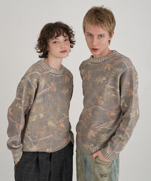 WISH FOR EVER（ウィッシュフォーエバー）の「ASSORT DESIGN SHORT KNIT /アソートデザインショートニット（ニット/セーター・メンズ・ブラック/ブラウン/ブルー/グレー・LARGE/MEDIUM/SMALL）」の10枚目の写真