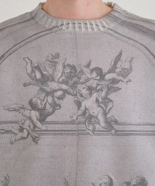 WISH FOR EVER（ウィッシュフォーエバー）の「ASSORT DESIGN SHORT KNIT /アソートデザインショートニット（ニット/セーター・メンズ・ブラック/ブラウン/ブルー/グレー・LARGE/MEDIUM/SMALL）」の16枚目の写真