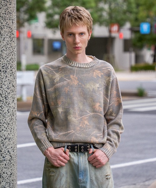 WISH FOR EVER（ウィッシュフォーエバー）の「ASSORT DESIGN SHORT KNIT /アソートデザインショートニット（ニット/セーター・メンズ・ブラック/ブラウン/ブルー/グレー・LARGE/MEDIUM/SMALL）」の22枚目の写真