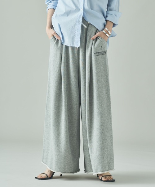 Curensology（カレンソロジー）の「Curensology(カレンソロジー)/＜&RC＞フレンチテリーワイドパンツ（スウェットパンツ・レディース・ホワイト/ネイビー/グレー/キナリ・38/36）」の19枚目の写真