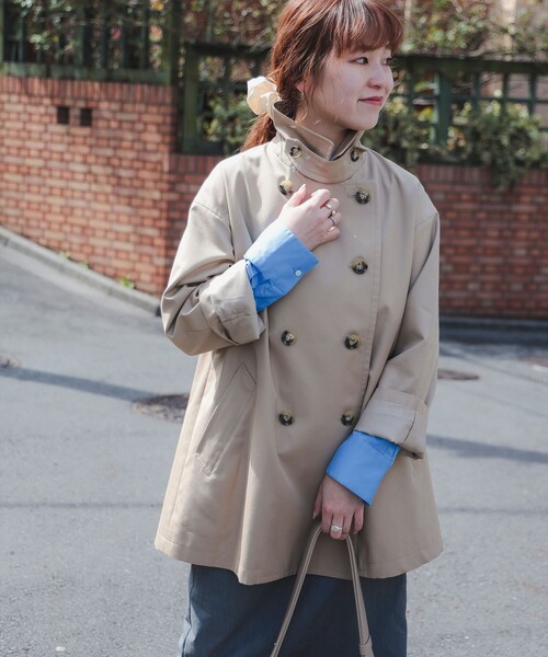 B:MING by BEAMS（ビーミングバイビームス）の「撥水 ショート コート（S~M） 25SS（トレンチコート・レディース・ブラック/ブラウン系その他・SMALL/MEDIUM）」の21枚目の写真