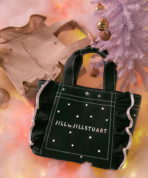 JILL by JILL STUART(ジルバイジルスチュアート)の「◇フリルトートパールポッピン(トートバッグ・レディース・ブラック/ホワイト系その他・FREE)」の3枚目の写真