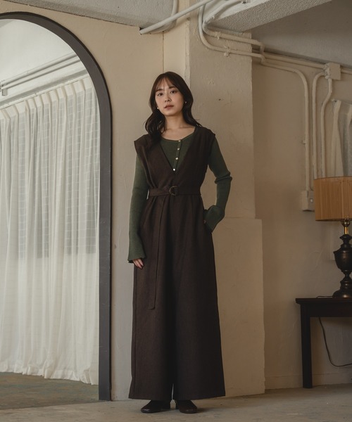 mideal（マイディール）の「asymmetry design rib tops /アシンメトリーデザインリブトップス（ニット/セーター・レディース・グリーン/ボルドー/オレンジ・FREE）」の22枚目の写真