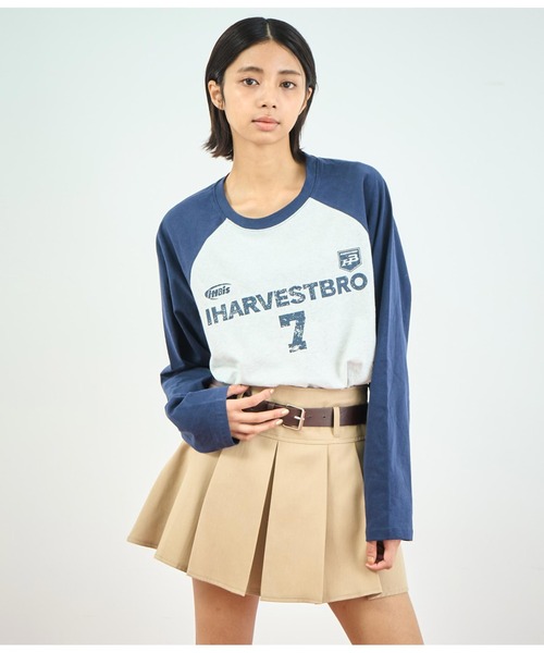 ANAP（アナップ）の「カレッジロゴラグラントップス（Tシャツ/カットソー・レディース・ネイビー/ブラック/カーキ・FREE）」の15枚目の写真