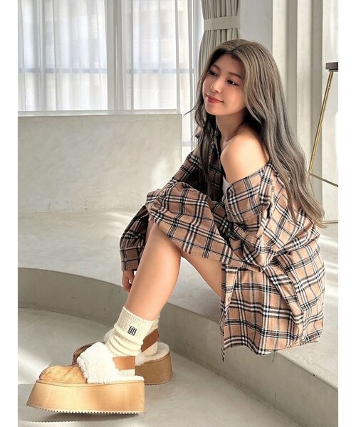 GYDA（ジェイダ）の「GYGY SOX（ソックス/靴下・レディース・ブラック/アイボリー・FREE）」の8枚目の写真