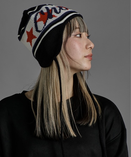 2-11D23 紐付き ニットキャップ（ニットキャップ/ビーニー