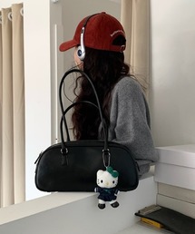 シンプルワイドショルダーバッグ