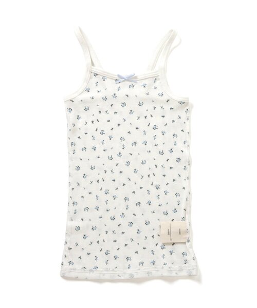 apres les cours（アプレレクール）の「深あきインナーリブキャミソール（インナーウェア/肌着・キッズ・アイボリー/ピンク/ラベンダー/チャコール/オフホワイト・80/130/120/110/100/90）」の2枚目の写真