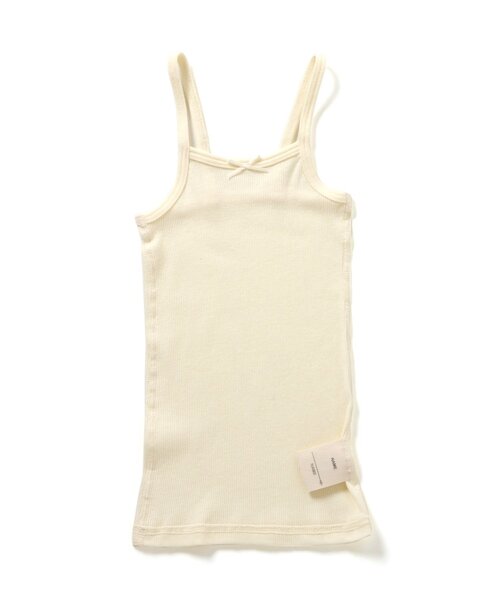 apres les cours（アプレレクール）の「深あきインナーリブキャミソール（インナーウェア/肌着・キッズ・アイボリー/ピンク/ラベンダー/チャコール/オフホワイト・80/130/120/110/100/90）」の3枚目の写真