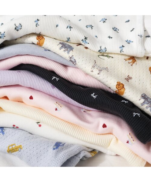 apres les cours（アプレレクール）の「深あきインナーリブキャミソール（インナーウェア/肌着・キッズ・アイボリー/ピンク/ラベンダー/チャコール/オフホワイト・80/130/120/110/100/90）」の9枚目の写真