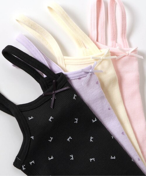 apres les cours（アプレレクール）の「深あきインナーリブキャミソール（インナーウェア/肌着・キッズ・アイボリー/ピンク/ラベンダー/チャコール/オフホワイト・80/130/120/110/100/90）」の15枚目の写真