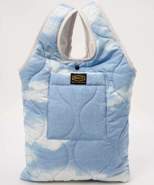 RVCA（ルーカ）の「RVCA メンズ REVERSIBLE RECESSION/ルーカキルティングリバーシブルミニトートエコバッグ（トートバッグ・メンズ・ブラック/ホワイト系その他・FREE）」の4枚目の写真