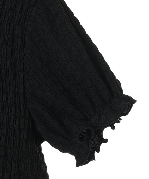 Candy Stripper(キャンディストリッパー)の「LAZY CAT SHIRRING トップス(Tシャツ/カットソー・レディース・オフホワイト/ブラック/ピンク・FREE)」の20枚目の写真