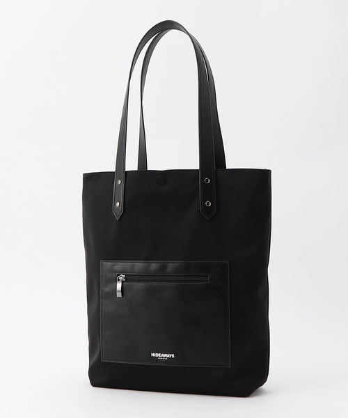 HIDEAWAYS NICOLE（ハイダウェイニコル）の「ポートレートトートバッグ（トートバッグ・メンズ・ブラック/ライトグレー・FREE）」の2枚目の写真