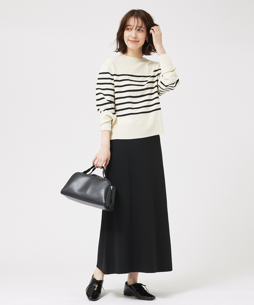 abahouse mavie（アバハウスマヴィ）の「【セットアップ対応】セミフレアニットスカート（スカート・レディース・ホワイト/ネイビー/ブラック・フリー）」の16枚目の写真